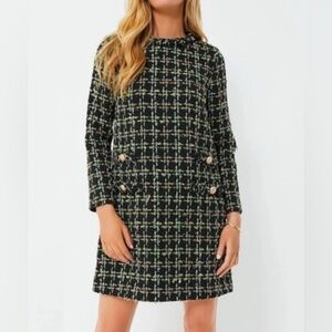 Tuckernuck Black and Cream Plaid Dress